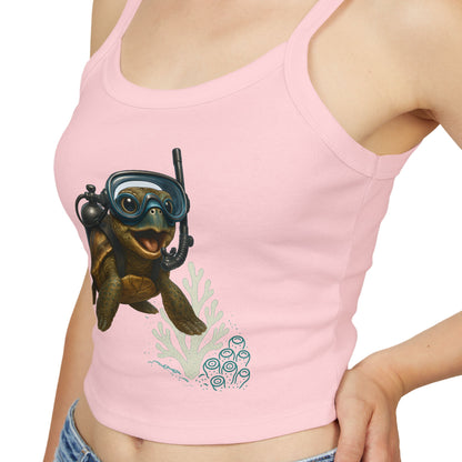 Scuba Turtle Spaghetti Strap Tank