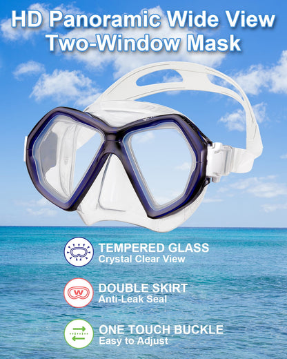 Mask & Snorkel Set, White