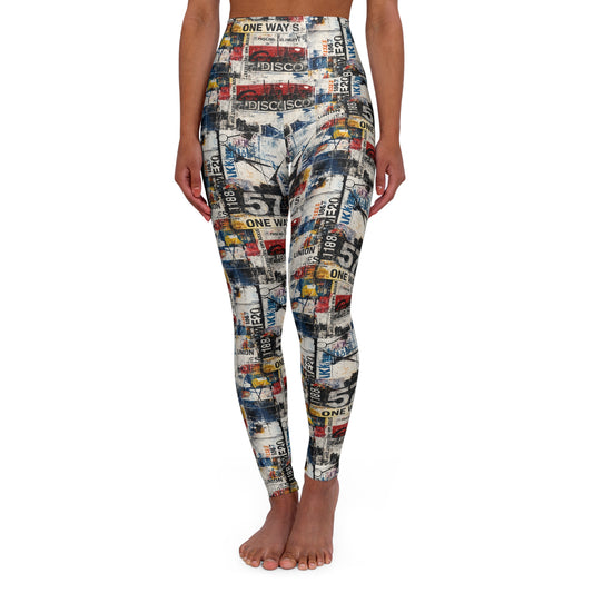 High Waist Urban Collage Leggings