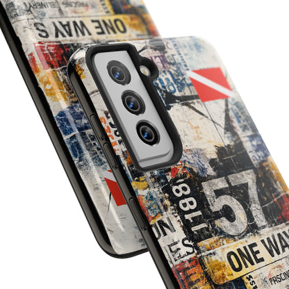 Grunge Street Collage Tough Phone Case