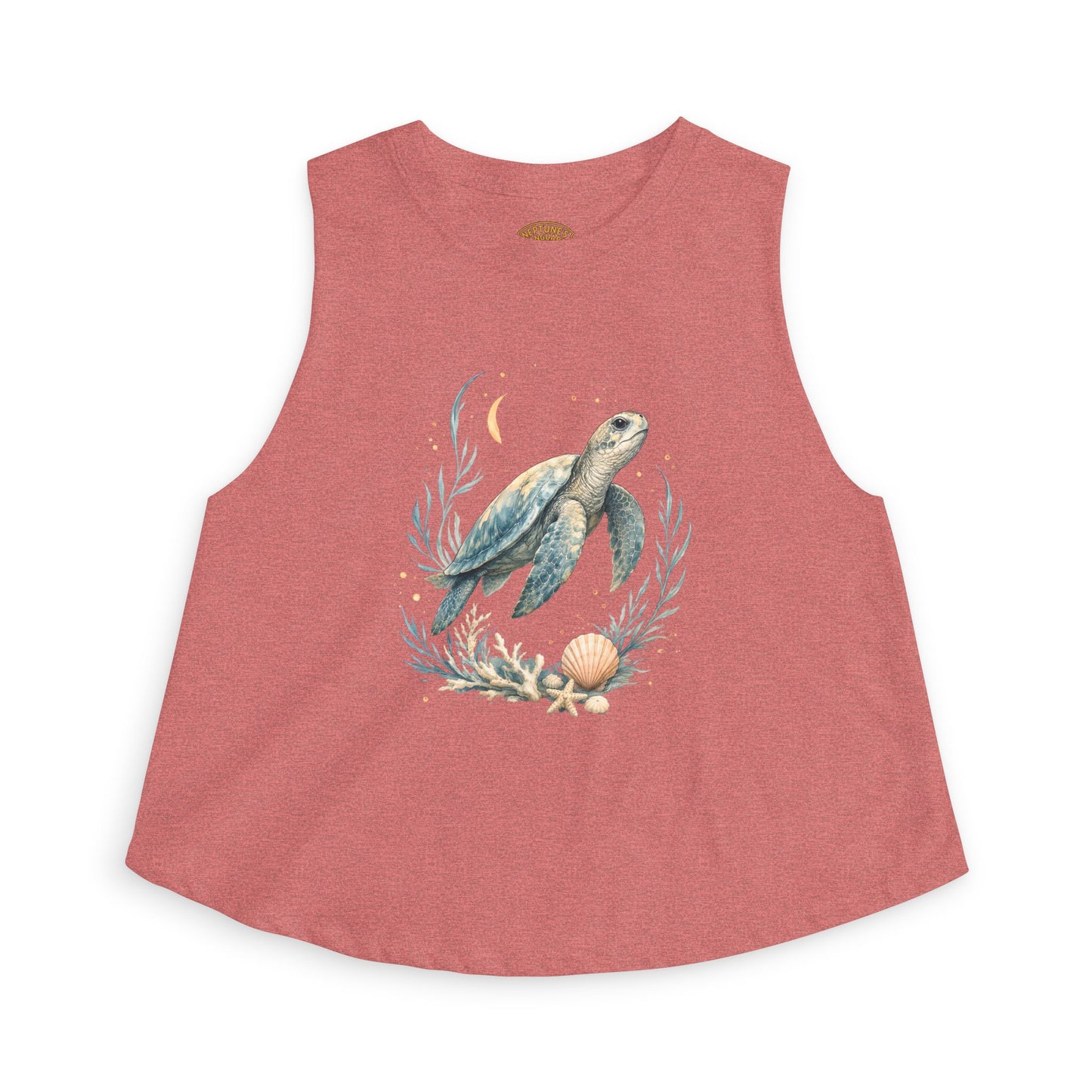 Sea Turtle Floral Crop Top