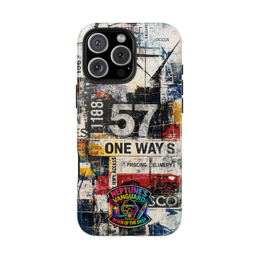 Grunge Street Collage Tough Phone Case