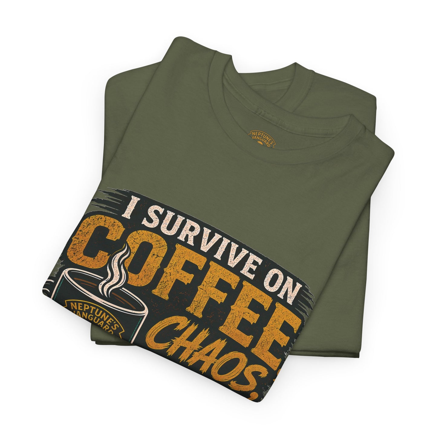 Funny Nitrox Diver T-Shirt | I Survive on Coffee, Chaos, Cuss Words & NX32