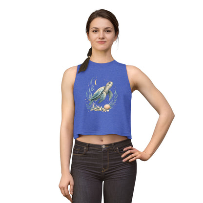 Sea Turtle Floral Crop Top