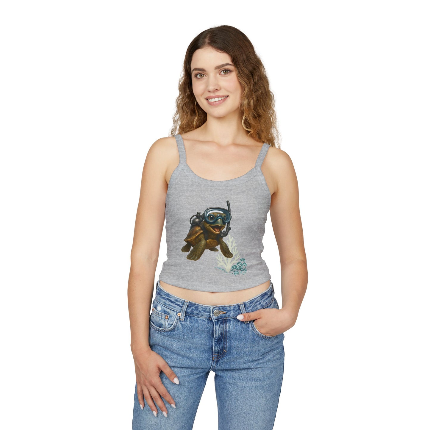 Scuba Turtle Spaghetti Strap Tank