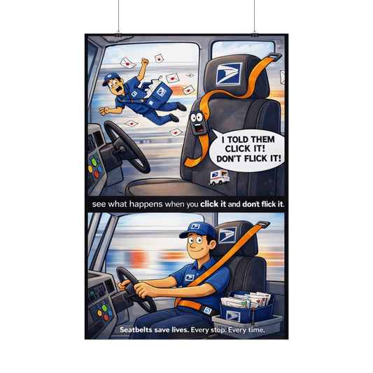 Click It! Don’t Flick It! Rolled Poster