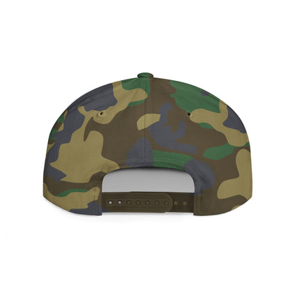 Flat Bill Snapback - 1st Infantry "Red Currakee" Spade Logo Cap