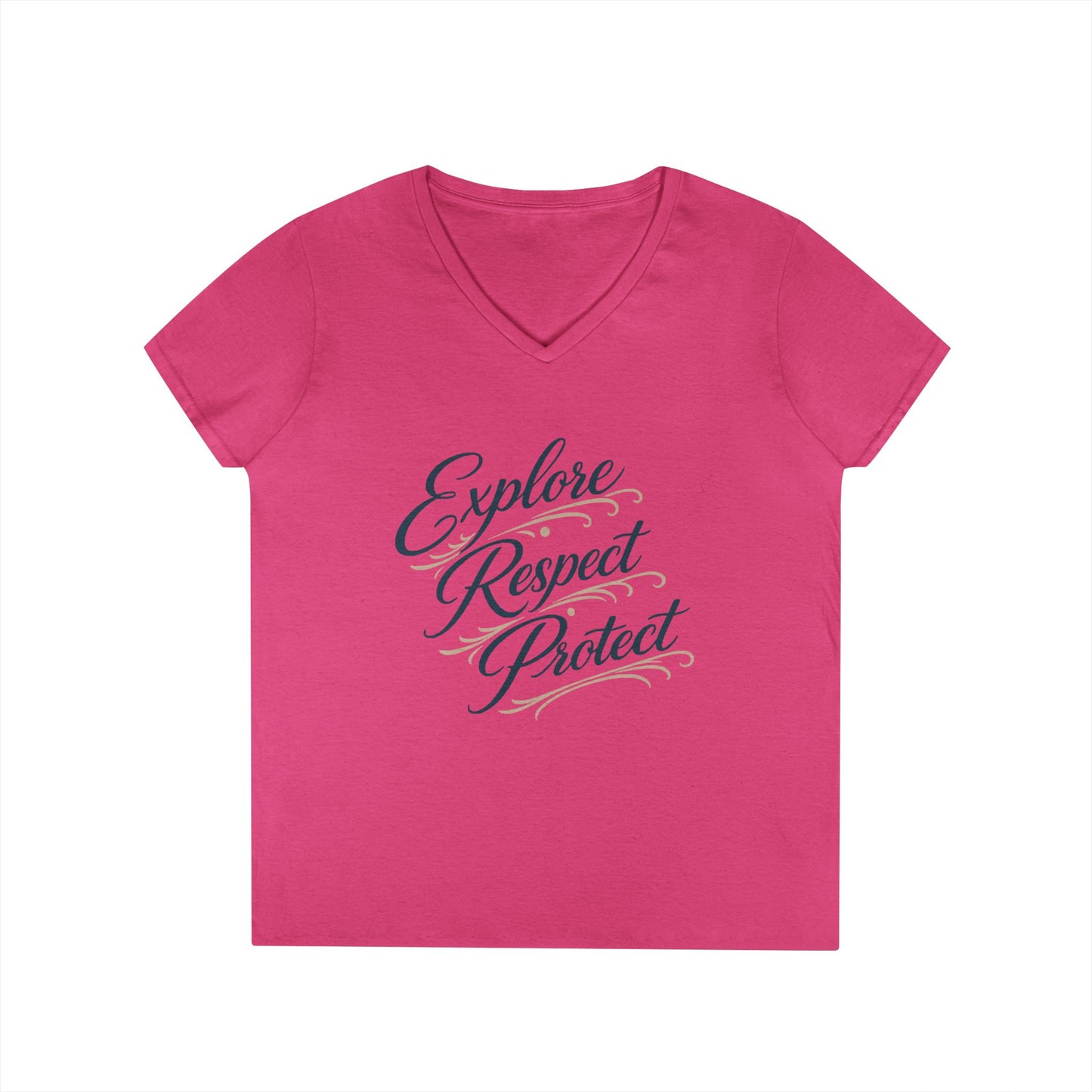 Explore Respect Protect V-Neck Tee