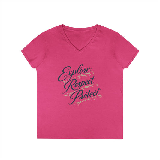 Explore Respect Protect V-Neck Tee