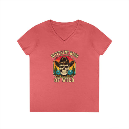 Ladies' V-Neck T-Shirt  'Different Kind of Wild'
