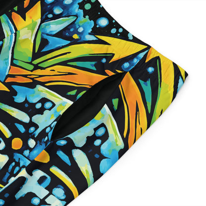 Black Ocean Graffiti Board Shorts