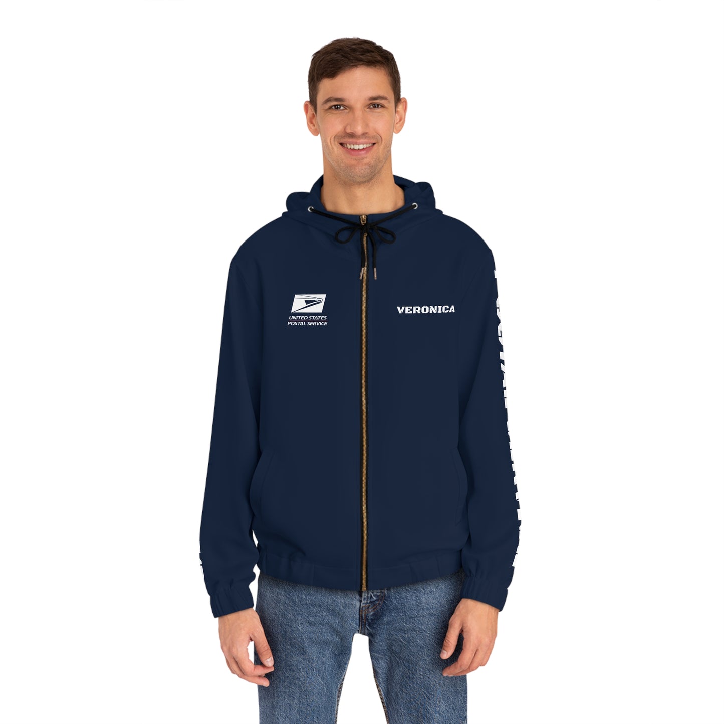 Retro Postal Pride Service Zip-Up Hoodie