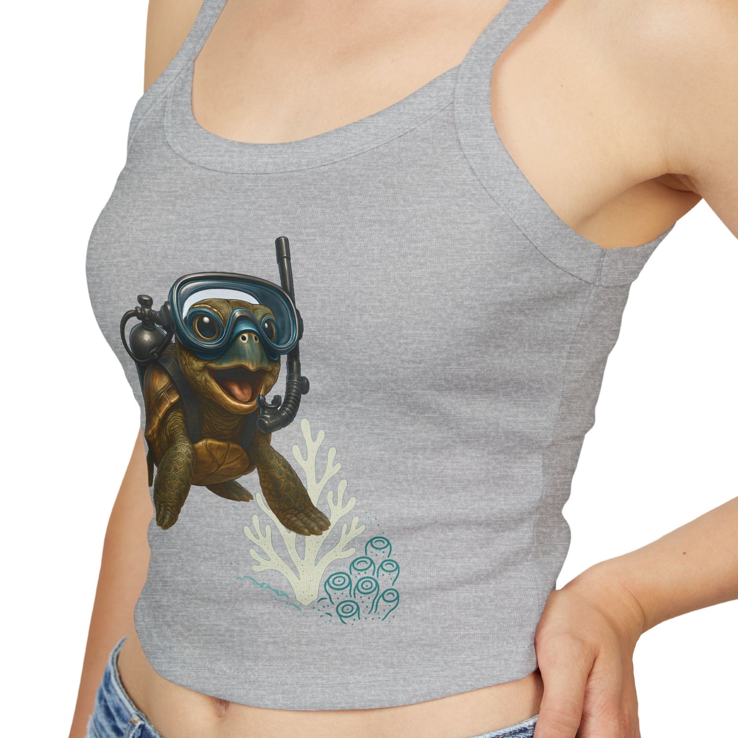 Scuba Turtle Spaghetti Strap Tank