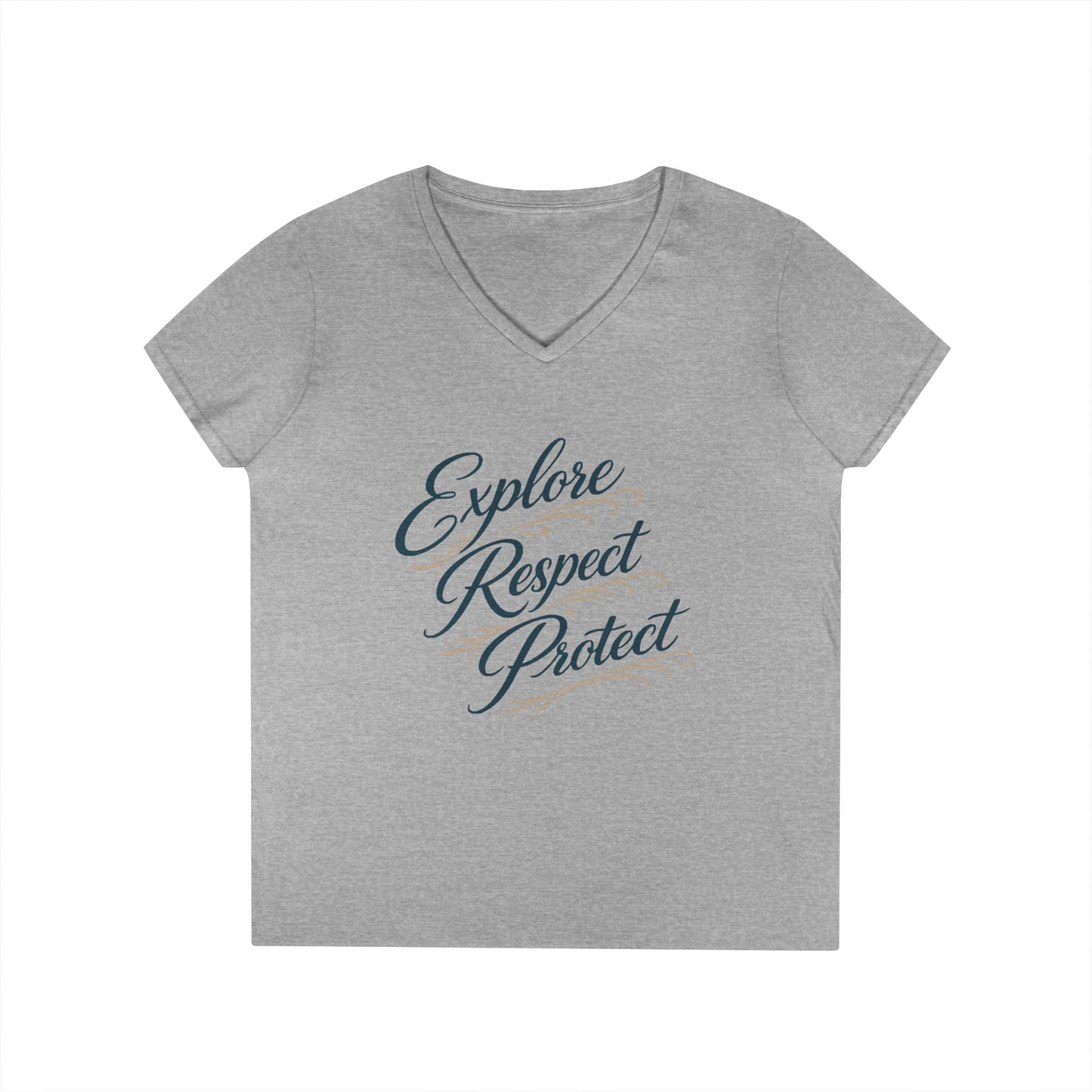 Explore Respect Protect V-Neck Tee