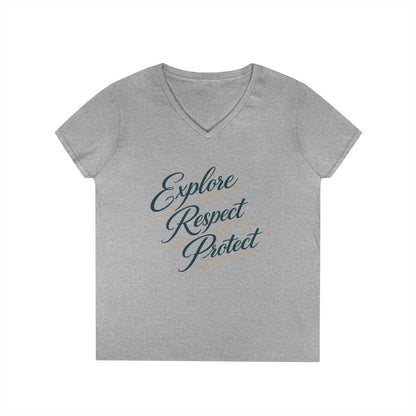 Explore Respect Protect V-Neck Tee