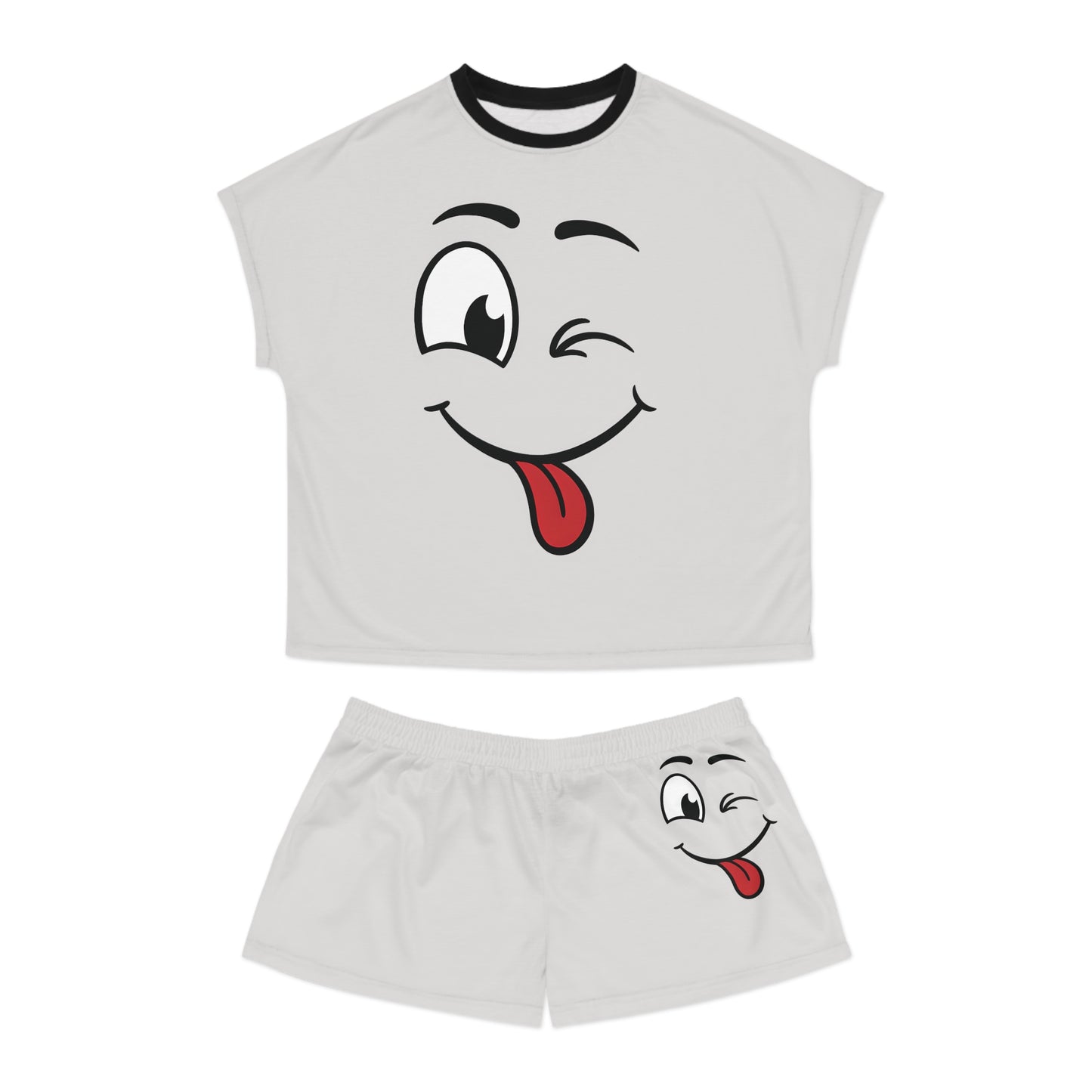 Wink Face Women's Pajama Short Set