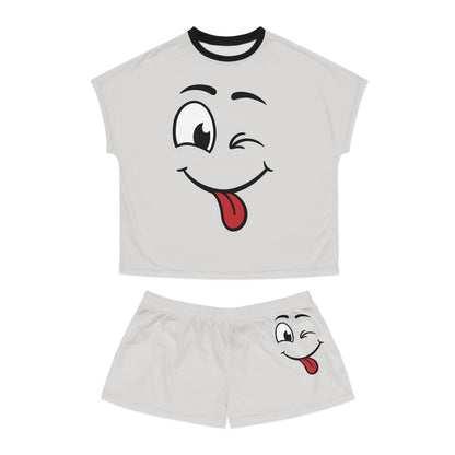Wink Face Women's Pajama Short Set