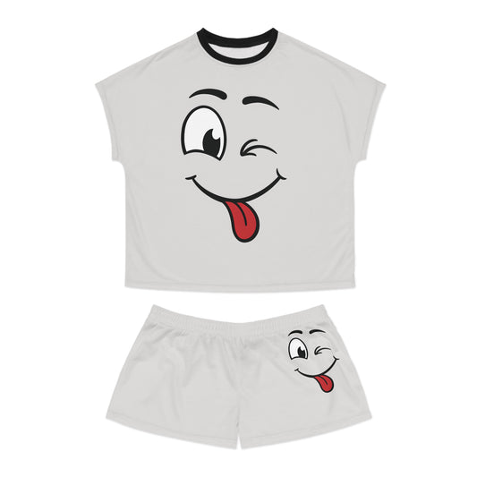 Wink Face Women's Pajama Short Set