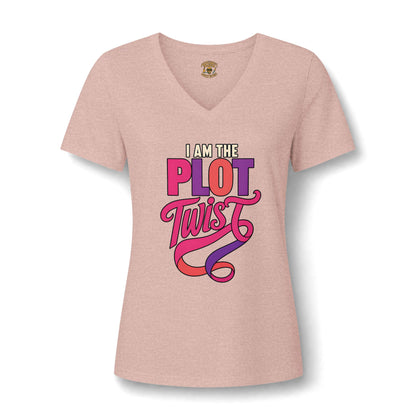 I Am the Plot Twist Women's V Neck T Shirt