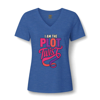 I Am the Plot Twist Women's V Neck T Shirt