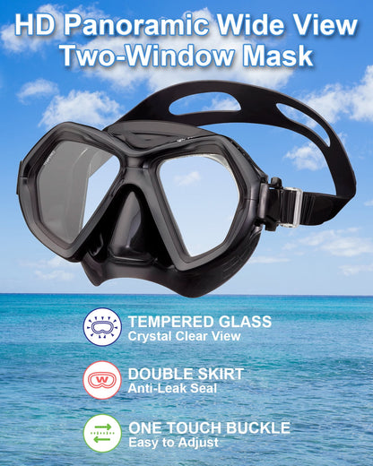Mask & Snorkel Set, White