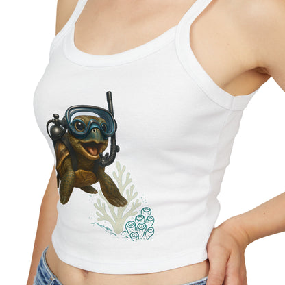 Scuba Turtle Spaghetti Strap Tank