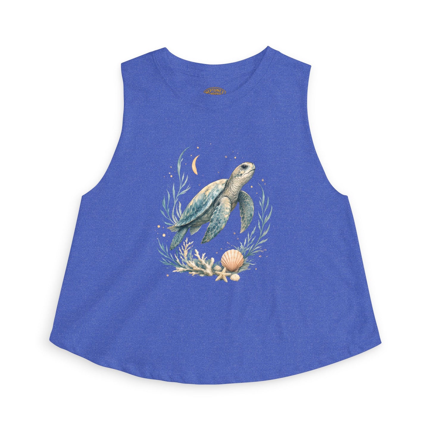 Sea Turtle Floral Crop Top