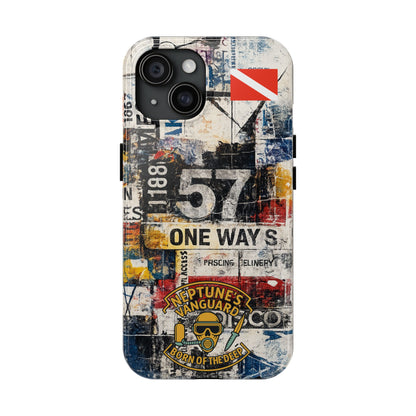 Grunge Street Collage Tough Phone Case