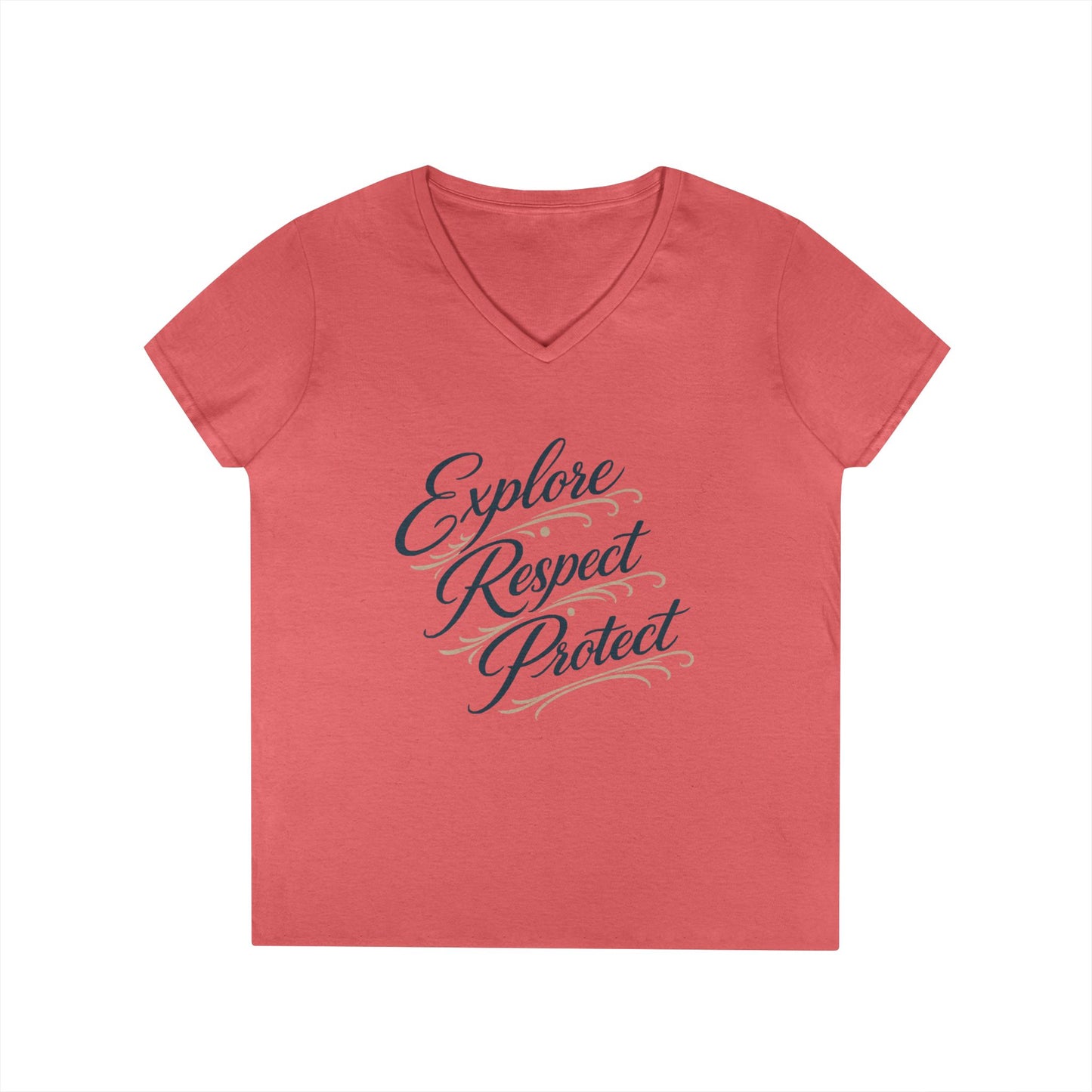Explore Respect Protect V-Neck Tee