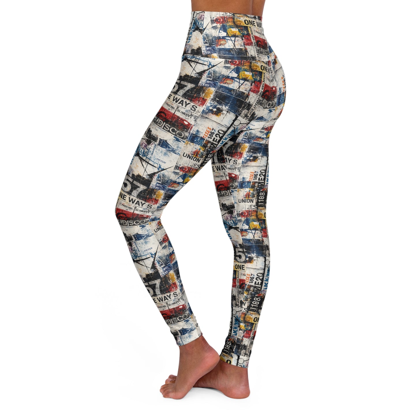 High Waist Urban Collage Leggings