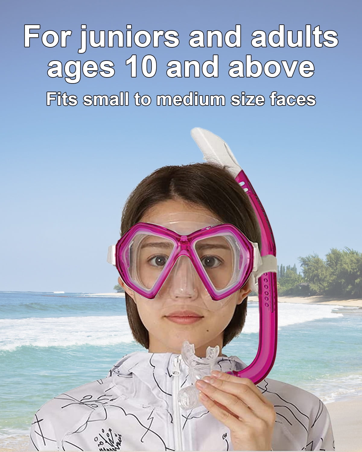 Mask & Snorkel Set, White