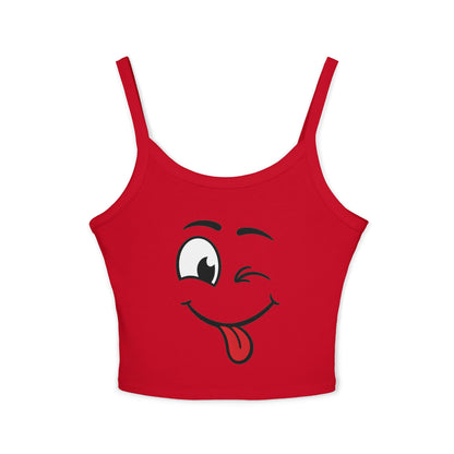 Wink Face Women’s Spaghetti Strap Tank Top