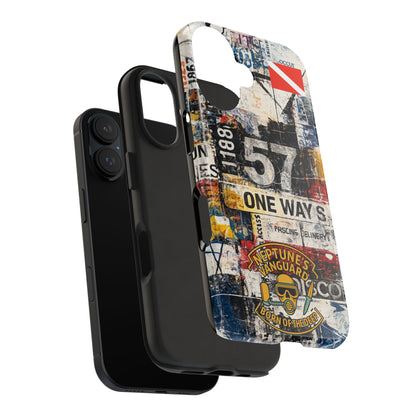 Grunge Street Collage Tough Phone Case