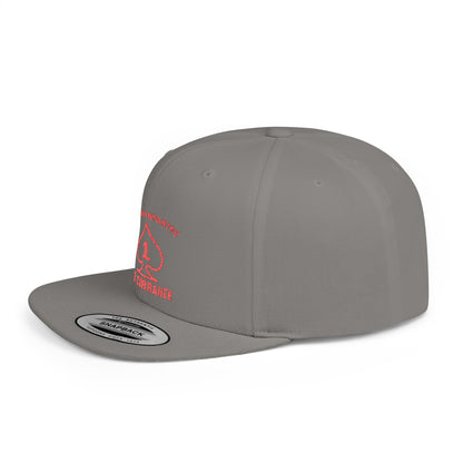 Flat Bill Snapback - 1st Infantry "Red Currakee" Spade Logo Cap