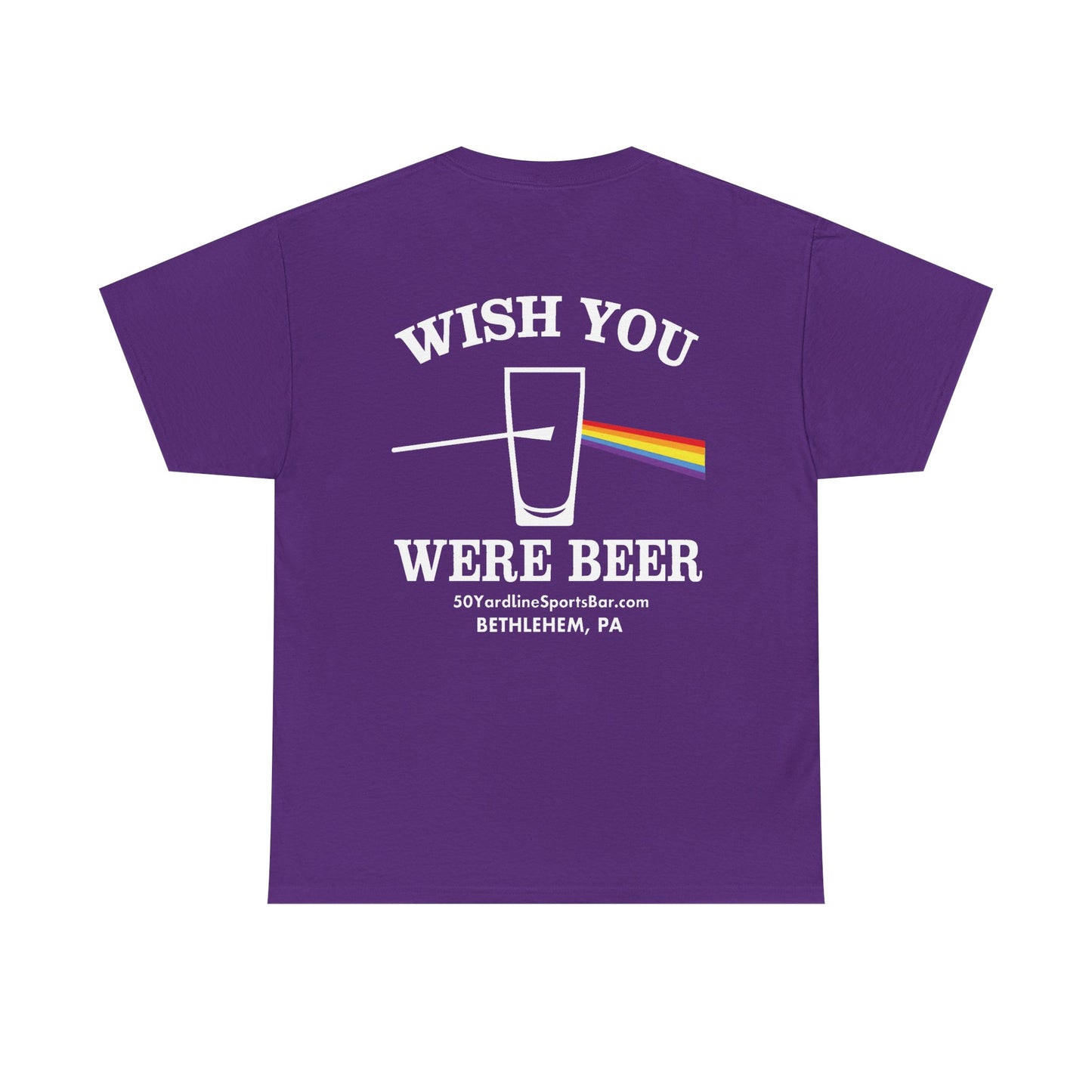 Wish You Were Beer 50 Yard Line Sports Bar T Shirt