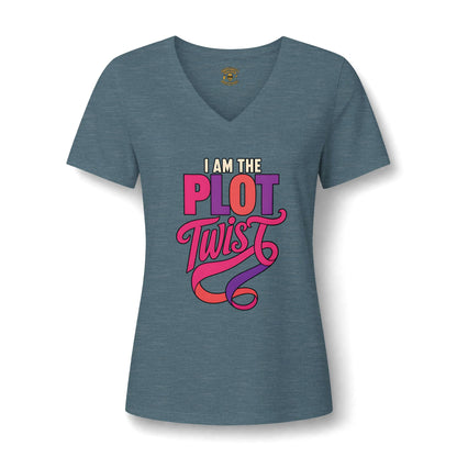 I Am the Plot Twist Women's V Neck T Shirt