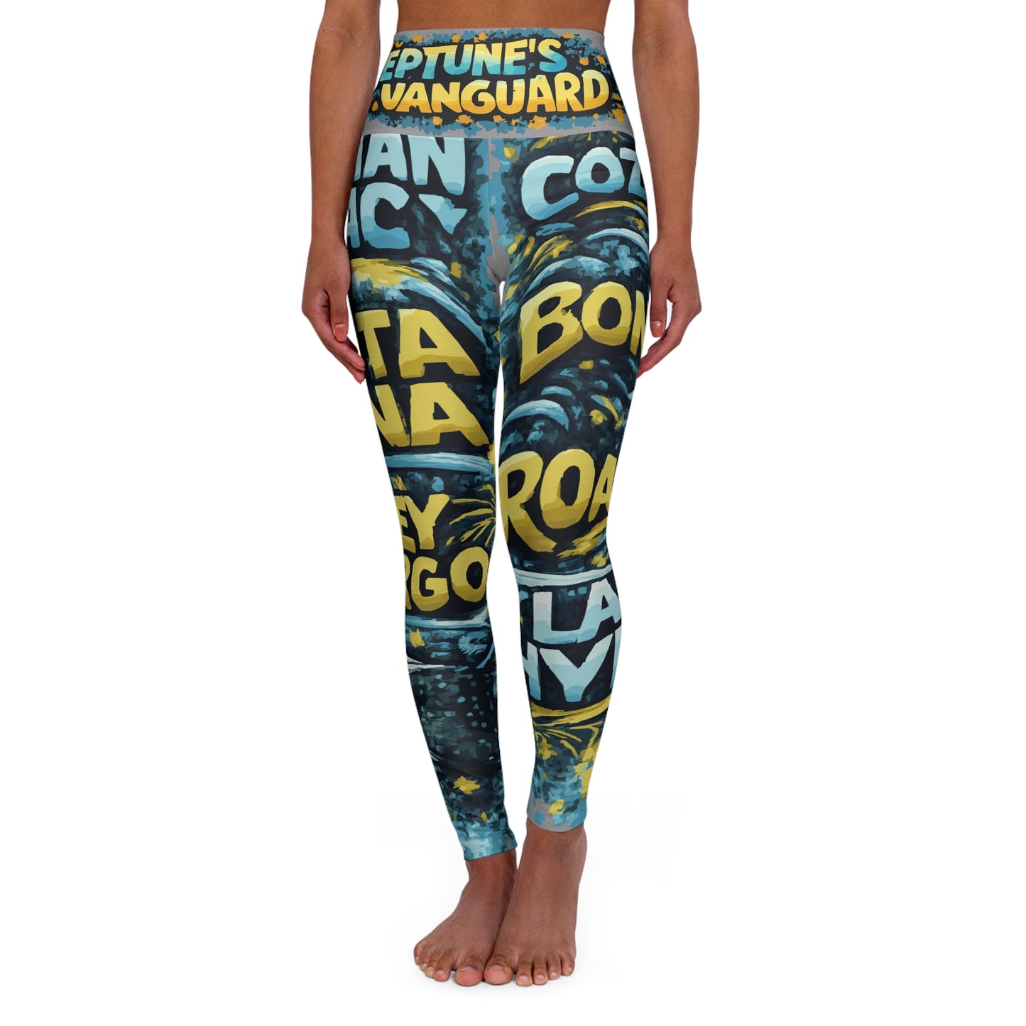 Ocean Graffiti High Waist Leggings
