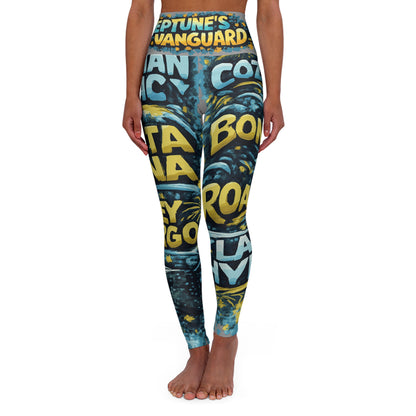 Ocean Graffiti High Waist Leggings