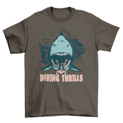 Diving thrills t-shirt