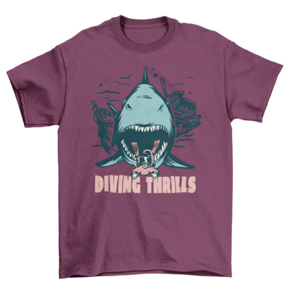 Diving thrills t-shirt