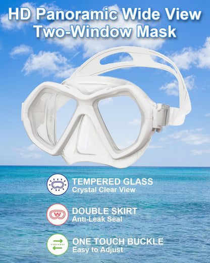 Mask & Snorkel Set, White