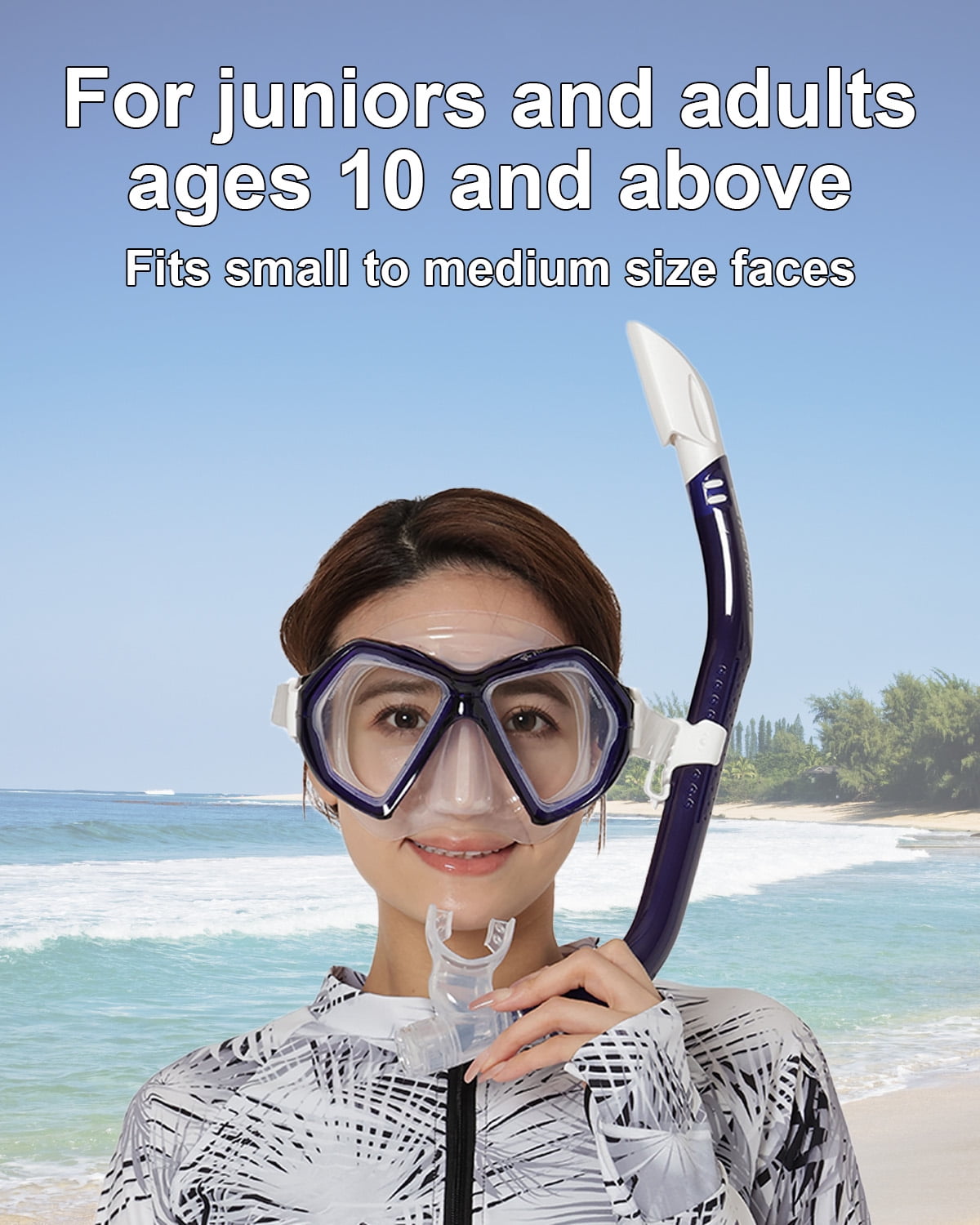 Mask & Snorkel Set, White