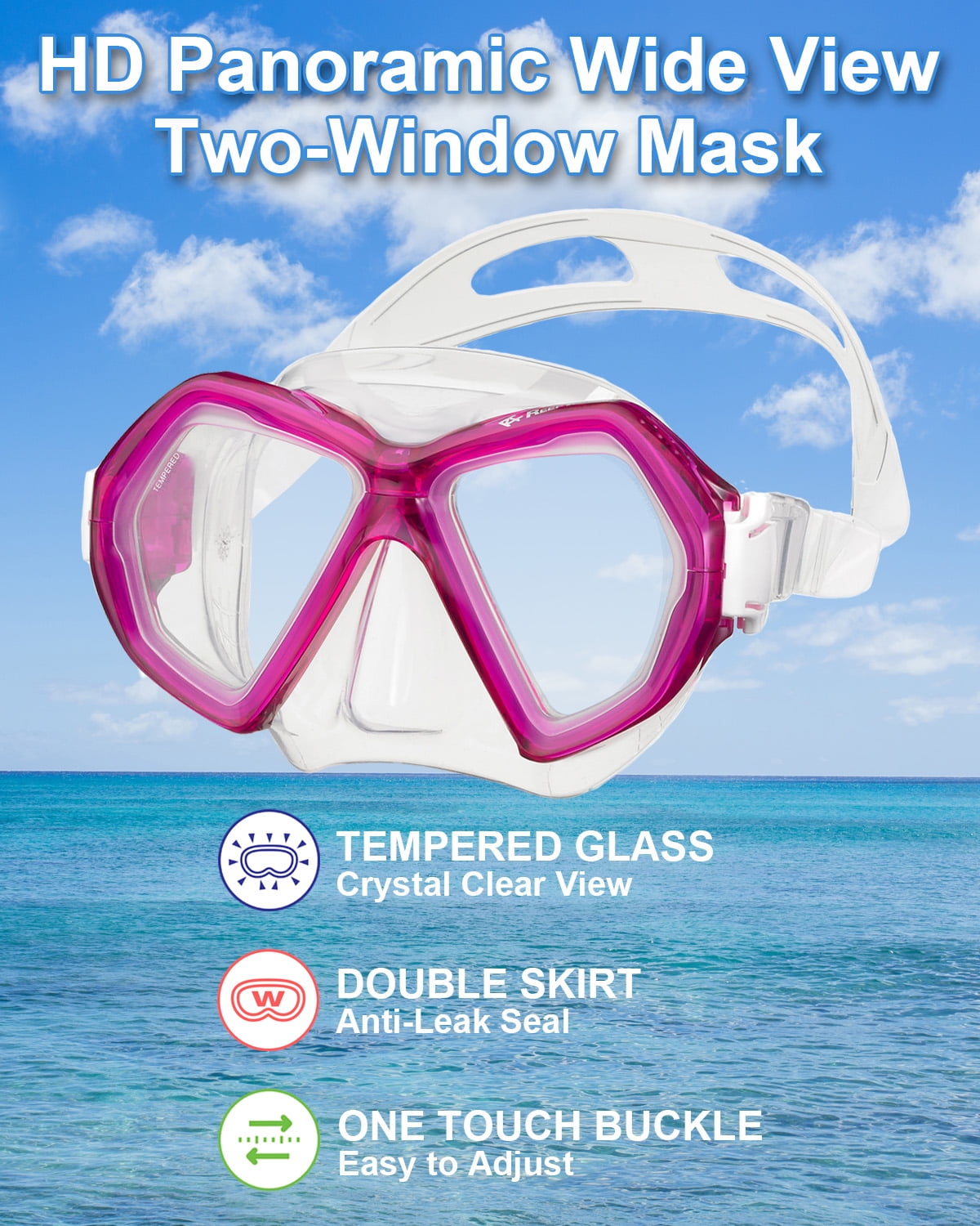 Mask & Snorkel Set, White