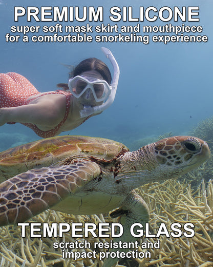 Mask & Snorkel Set, White