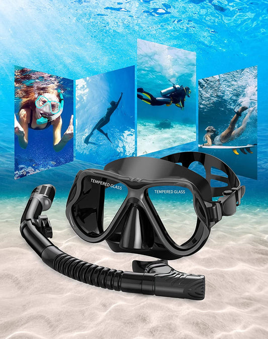 Wide View, Anti-Fog Scuba Diving Mask